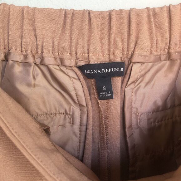 Banana Republic Taper Ankle Pants Women 8 Pull On Stretch Preppy Career - Picture 9 of 16